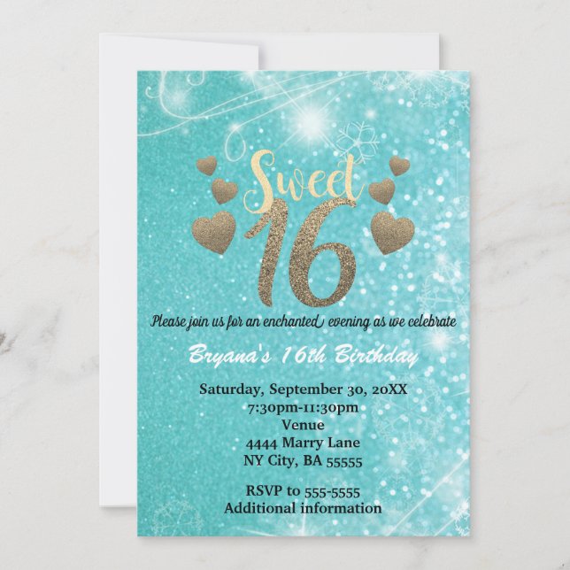Sweet 16 invitation (Front)