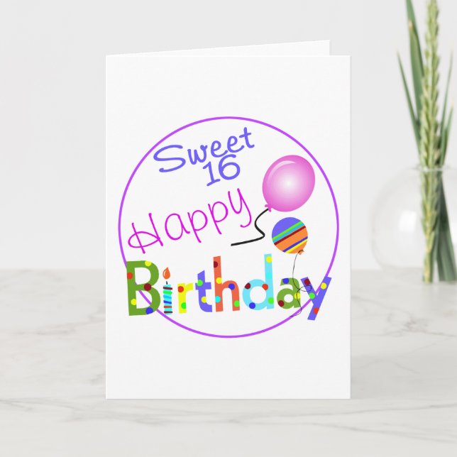 Sweet 16 invitation (Front)