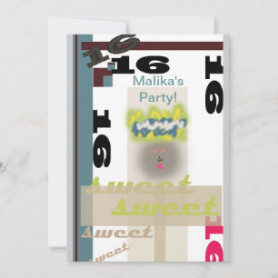 Sweet 16 invitation
