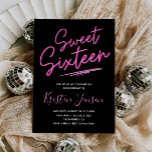 Sweet 16 Invitation | 16th Birthday Invitation<br><div class="desc">Sweet Sixteen Birthday Invitation.
Ready to be personalised by you!</div>