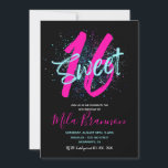Sweet 16 Invitation | 16th Birthday Invitation<br><div class="desc">Sweet Sixteen Birthday Invitation.
Ready to be personalised by you!</div>