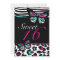 Sweet 16 Invitation Bright Butterfly & Zebra Print