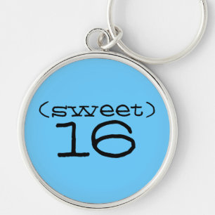 Sweet 16 Keychain in Turquoise and Black