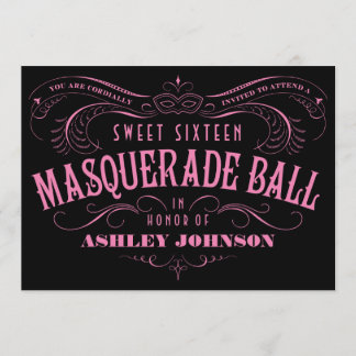 Sweet 16 Masquerade Ball Invitations