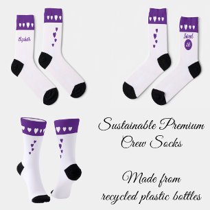 Sweet 16 name purple birthday socks