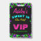 Sweet 16 Neon Glow Birthday Invitation VIP Pass