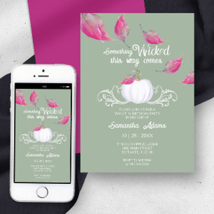 Sweet 16 October Birthday Invitations