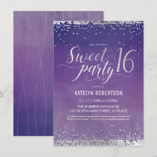Sweet 16 Party Invitation - 16th Birthday Invite