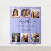Sweet 16 party lavender photo collage