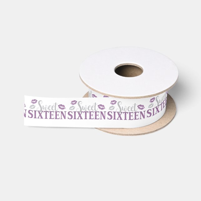 Sweet 16 Party Satin Ribbon (Spool)