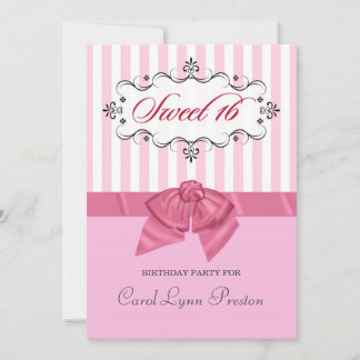 Sweet 16 - Personalised Birthday Party Invitations