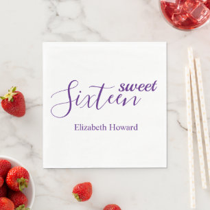 Sweet 16 Personalised Paper Napkin