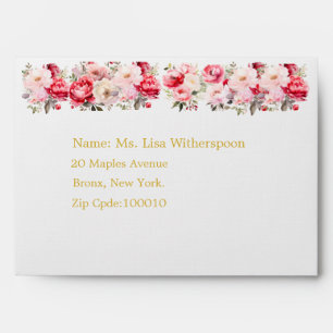Sweet 16 Personalized Floral Envelope