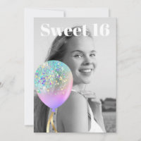 *~* Sweet 16 PHOTO Balloon Rainbow AP29 Birthday