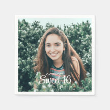 Sweet 16 Photo Party Napkins