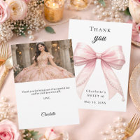 Sweet 16 pink bow pearls photo