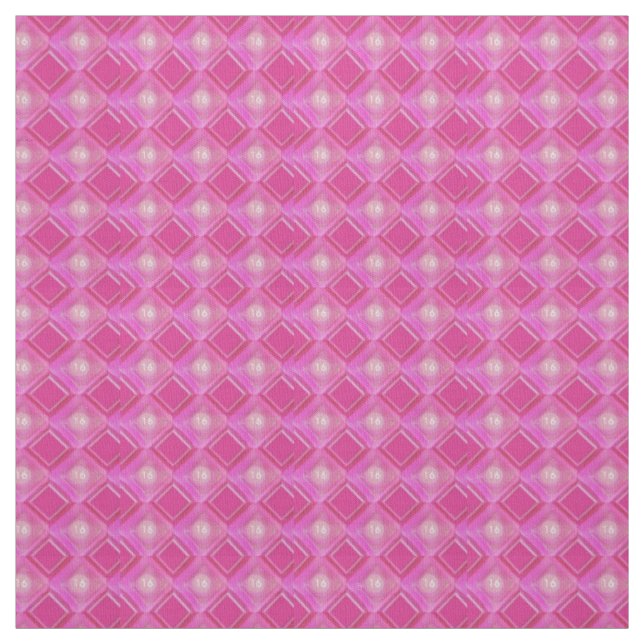 Sweet 16, Pink Love Diamonds Circle Fabric (Swatch)