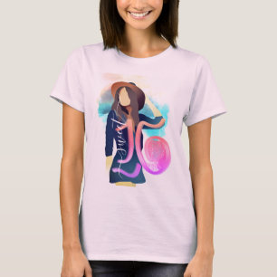 Sweet 16 Pink Purple Girl Illustration Holography T-Shirt