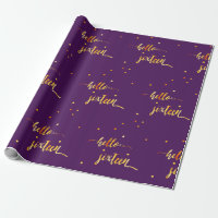 Sweet 16 purple gold hello sixteen script