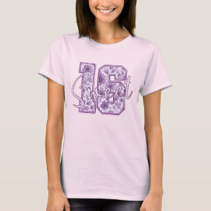 Sweet 16 Purple Lavender Floral 16th Birthday Gift T-Shirt