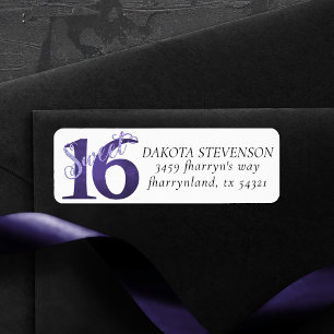 Sweet 16 Purple   Violet 16th Birthday Address