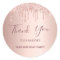 Sweet 16 rose gold blush glitter Thank You