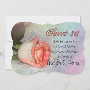 Sweet 16 rose Invitation
