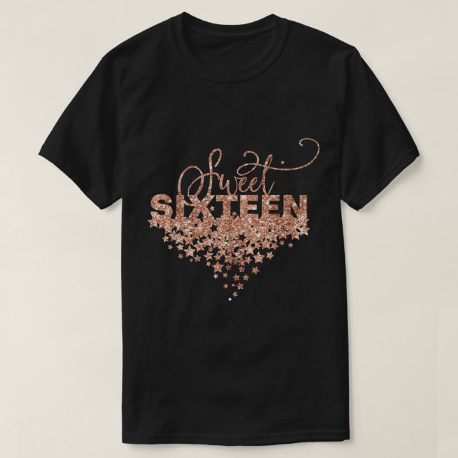 Sweet 16 Shirt, 16th Birthday, Sweet Sixteen, Swee T-Shirt (Design Front)