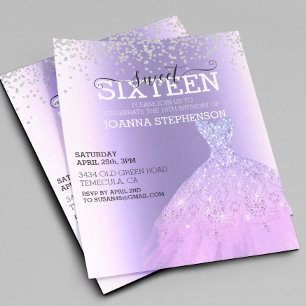 Sweet 16 Sixteen Birthday Party Dress Diamonds