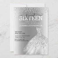 Sweet 16 Sixteen Birthday Party Dress Diamonds 
