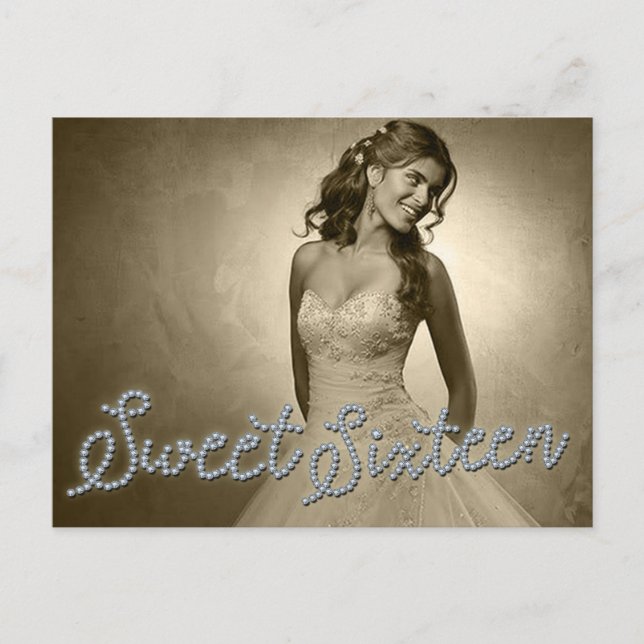 SWEET 16 SIXTEEN DIAMOND GLAMOUR PHOTO Postcard (Front)
