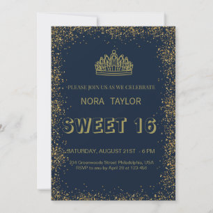 "Sweet 16 Soirée: Glam, Glitz, and Good Times!" Invitation