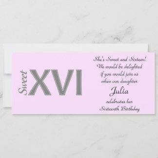 Sweet 16 Special Birthday XVI Party Invitation