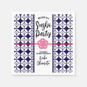 Sweet 16 Sushi party 花菱七宝紋 Hanabishi Shippo Napkin