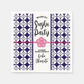 Sweet 16 Sushi party 花菱七宝紋 Hanabishi Shippo Napkin