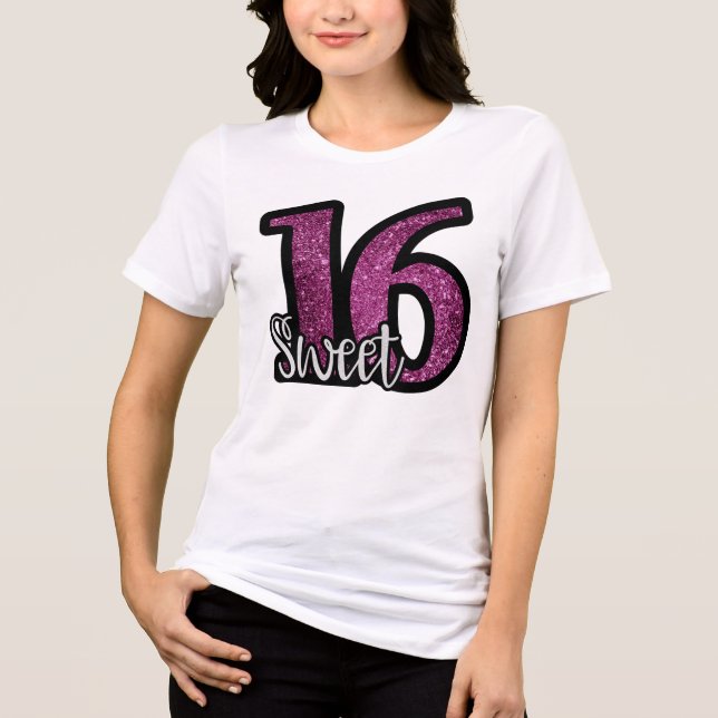 SWEET 16 T-SHIRT Tri-Blend SHIRT (Front)