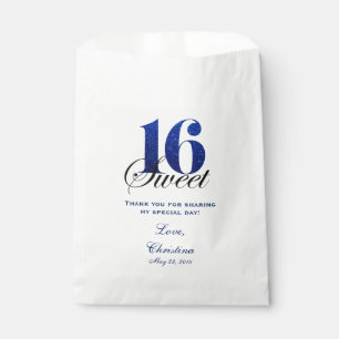 Sweet 16 Thank You Favour Candy Bar Buffet Favour Bags