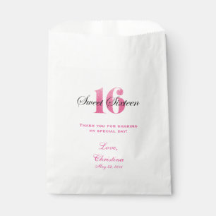 Sweet 16 Thank You Favour Candy Bar Buffet Favour Bags