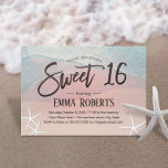 Sweet 16 Tropical Summer Beach Birthday Party Invitation<br><div class="desc">Sweet 16 Tropical Summer Starfish Beach Birthday Invitations.</div>