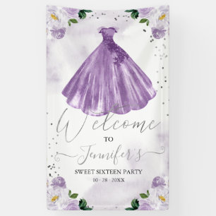 Sweet 16 Welcome Sign Watercolor Floral Dress