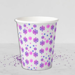 Sweet 16 Winter Snowflake Birthday Paper Cups