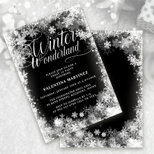 Sweet 16 Winter Wonderland Snowflake Invitation
