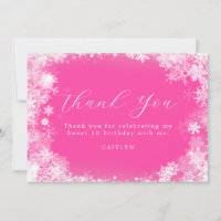 Sweet 16 Winter Wonderland Snowflake Pink