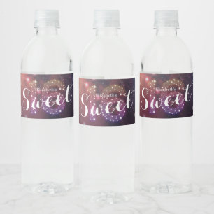 Sweet 16th Birthday Party Chic Star Constellations Water Bottle Label