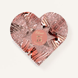 Sweet 16th Birthday Party Guest Book Rose Gold