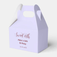 Sweet 16th birthday purple pastel mauve retro name