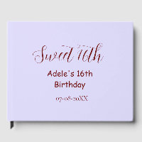 Sweet 16th birthday purple pastel mauve retro name