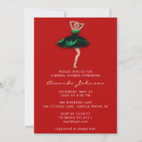 Sweet 16th Bridal Shower Red Green Dress