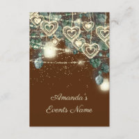 Sweet 16th Bride Rustic Wood Gold Brown Mint Heart