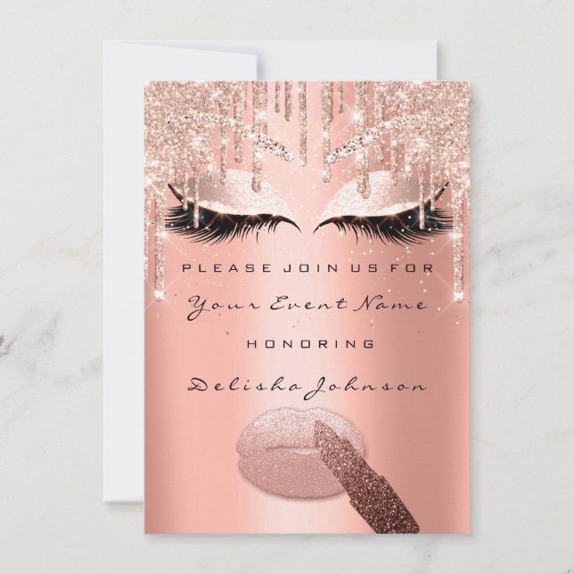Sweet 16th Drips Mermaid  Bridal Quinceañera Invitation (Front)